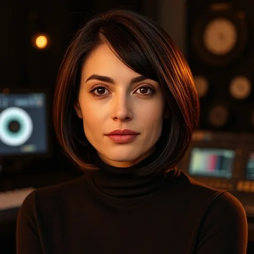 Elise Marchand, Colorist — composite AI-generated portrait